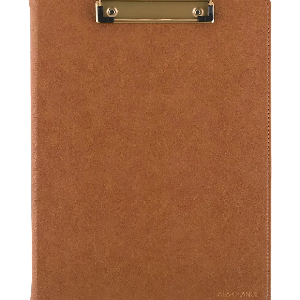 AT-A-GLANCE® Signature Collection Clipboard with 2026 Monthly Planner, Brown, Large, 8" x 11"
