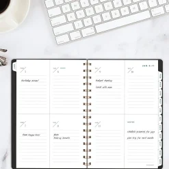 AT-A-GLANCE® Signature Collection 2026 Weekly Monthly Planner, Black, Small, 5 1/2