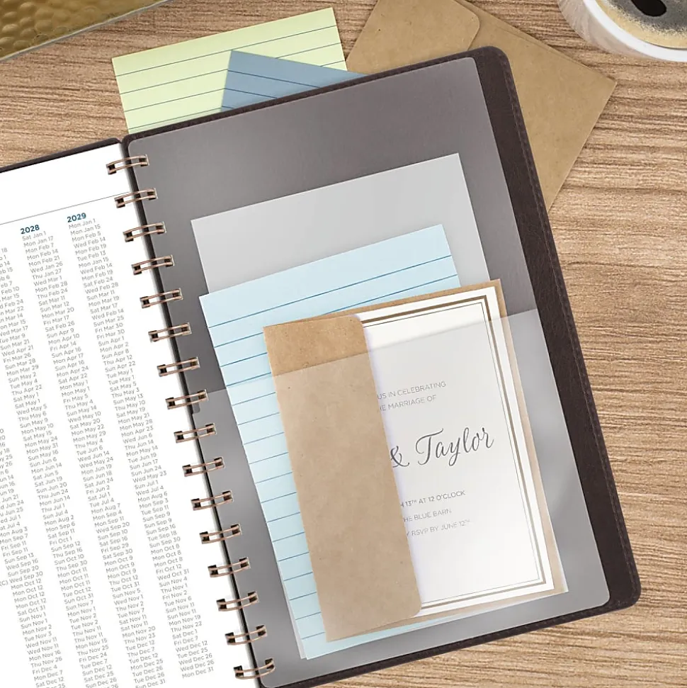 AT-A-GLANCE® Signature Collection Academic 2026-2027 Weekly Monthly Planner, Brown, Small, 5" x 8"