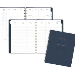 AT-A-GLANCE® Signature Collection Academic 2026-2027 Weekly Monthly Planner, Navy, Large, 8 1/2" x 11"