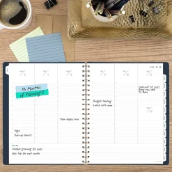 AT-A-GLANCE® Signature Collection Academic 2026-2027 Weekly Monthly Planner, Navy, Large, 8 1/2