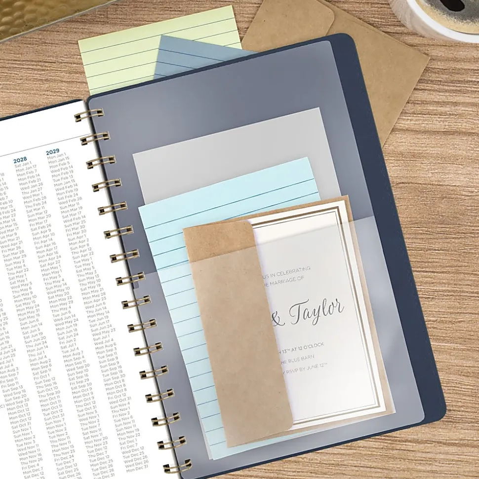 AT-A-GLANCE® Signature Collection Academic 2026-2027 Weekly Monthly Planner, Navy, Small, 5" x 8"