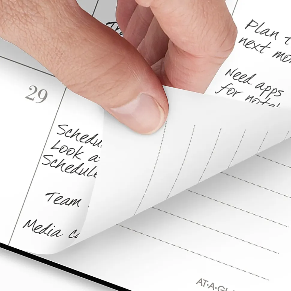 AT-A-GLANCE® Signature Lite 2026 Weekly Monthly Planner, Black, Small, 5 1/2" x 8 1/2"