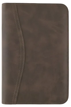 AT-A-GLANCE® Simulated Leather Starter Set With Daily/Weekly Planning Pages, Distressed Brown