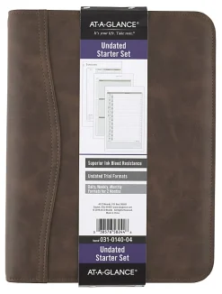 At-A-Glance® Simulated Leather Appointment Planner Starter Set, 8-1/2