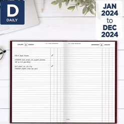 2024 AT-A-GLANCE® Standard Daily Diary, Journal Ruled, 7-3/4