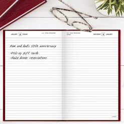 AT-A-GLANCE® Standard Diary® 2026 Daily Diary, Red, Large, 7 3/4