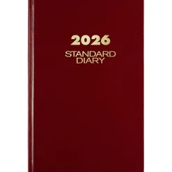 AT-A-GLANCE® Standard Diary® 2026 Daily Diary, Red, Large, 7 3/4