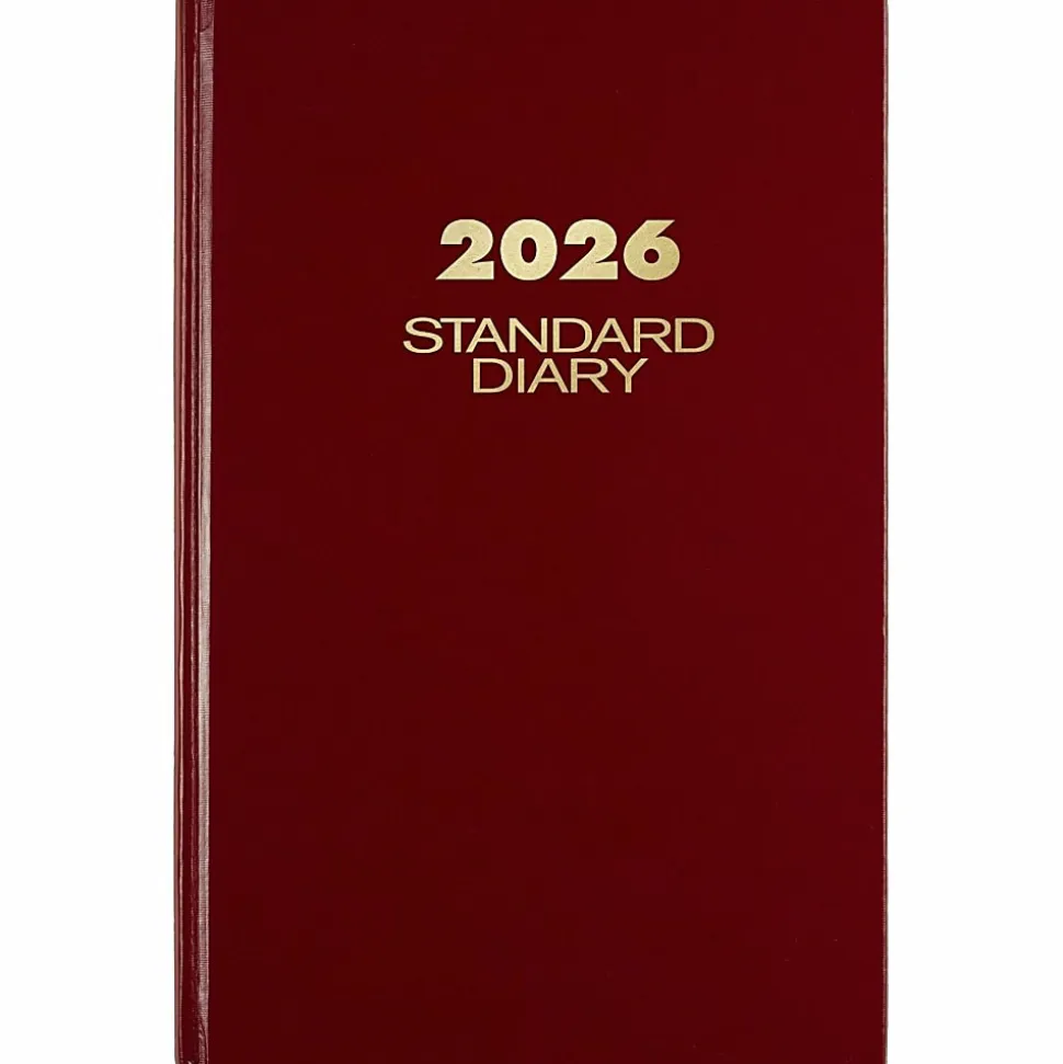 AT-A-GLANCE® Standard Diary® 2026 Daily Diary, Red, Large, 7 3/4" x 12"