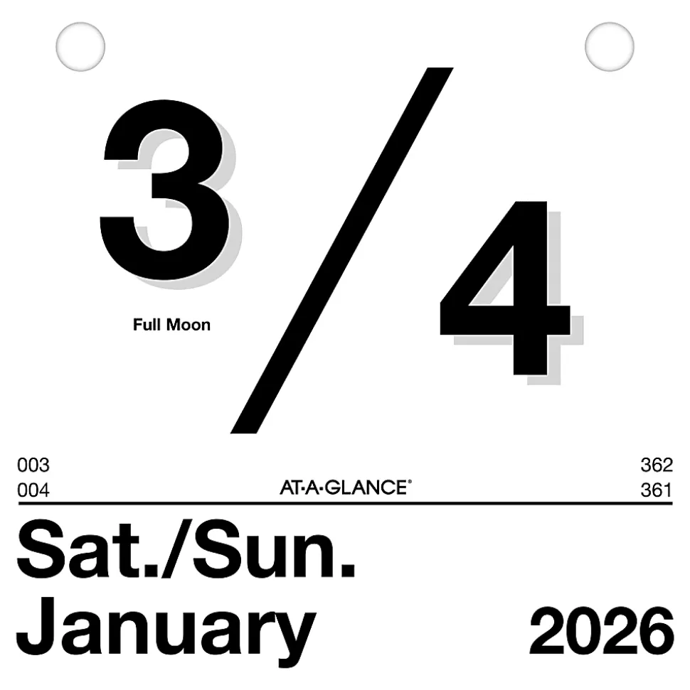 AT-A-GLANCE® 2026 “Today Is” Daily Wall Calendar Refill, Small, 6" x 6"