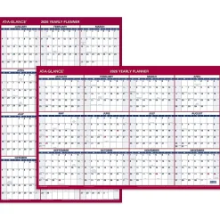 AT-A-GLANCE® 2026 Vertical Horizontal Reversible Erasable Yearly Wall Calendar, Large, 24" x 36"