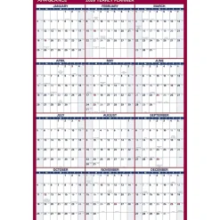 AT-A-GLANCE® 2026 Vertical Horizontal Reversible Erasable Yearly Wall Calendar, Large, 24