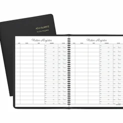AT-A-GLANCE® Visitor Register Book, 8 1/2" x 11", Black