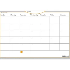 AT-A-GLANCE® WallMates™ Non-Magnetic Dry-Erase Whiteboard Calendar Surface, 12