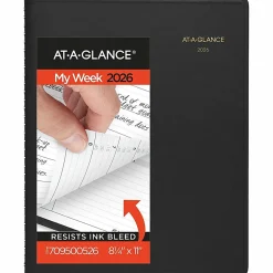 AT-A-GLANCEĀ® 2026 Weekly Appointment Book Planner, Black, Large, 8 1/4" x 11"