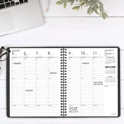 AT-A-GLANCE® 2026 Weekly Hourly Appointment Book Planner, Black, Medium, 7