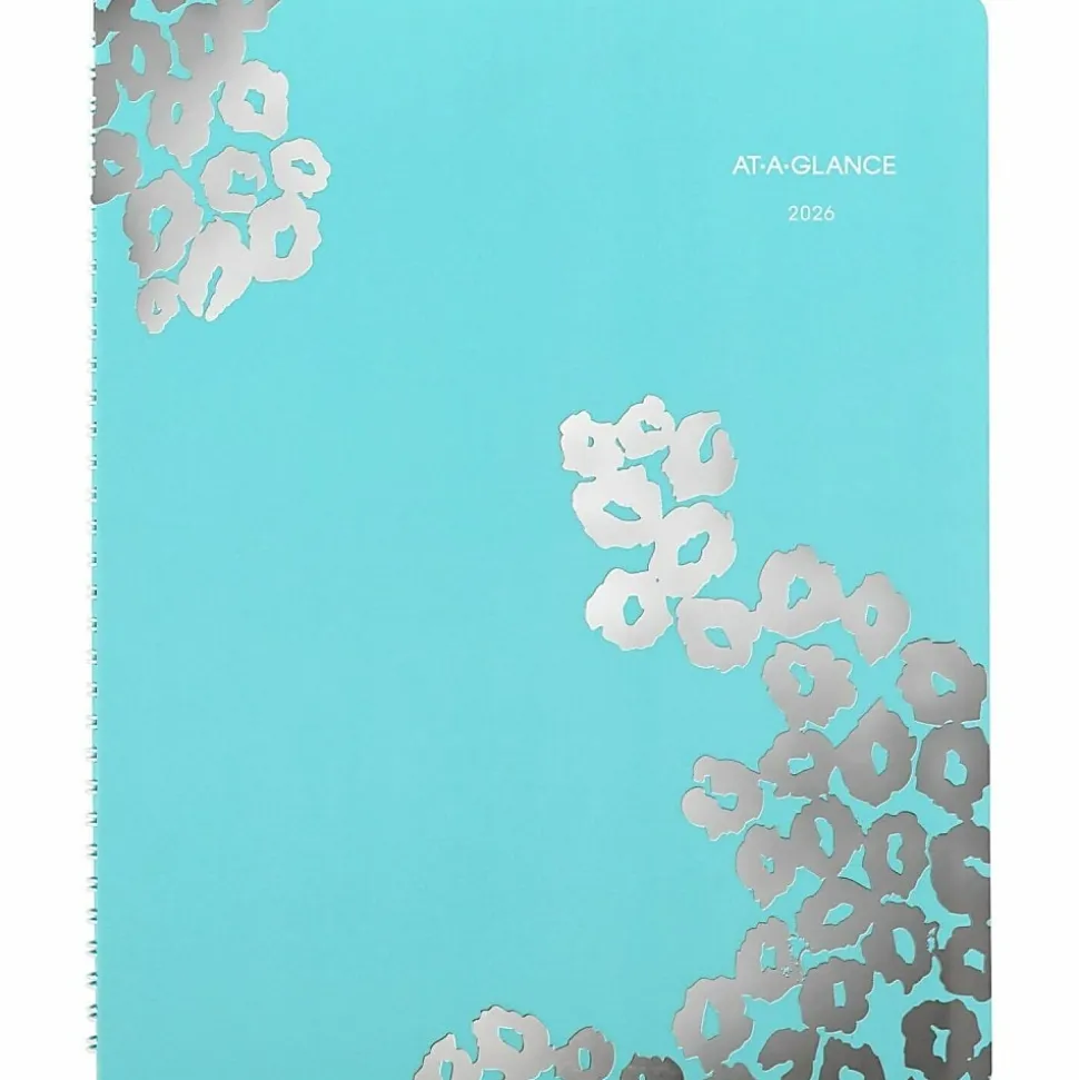 AT-A-GLANCE® Wild Washes 2026 Weekly Monthly Appointment Book Planner, Teal, Large, 8 1/2" x 11"
