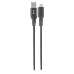 Ativa® Braided USB-C Charge and Sync Cable, 6', Gray, 47235