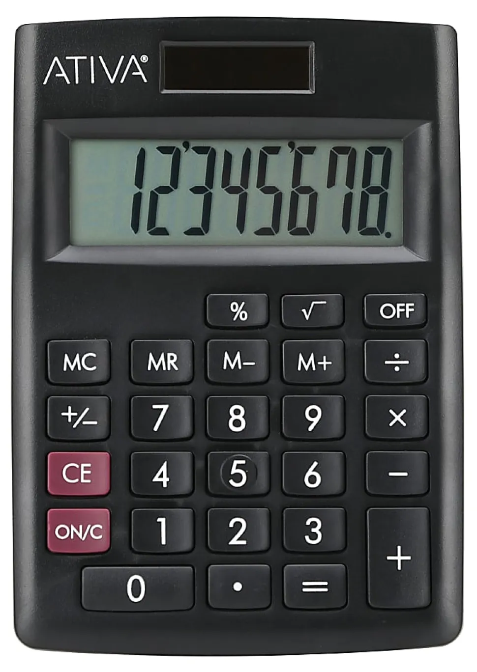 Ativa® 8-Digit Desktop Calculator, Black