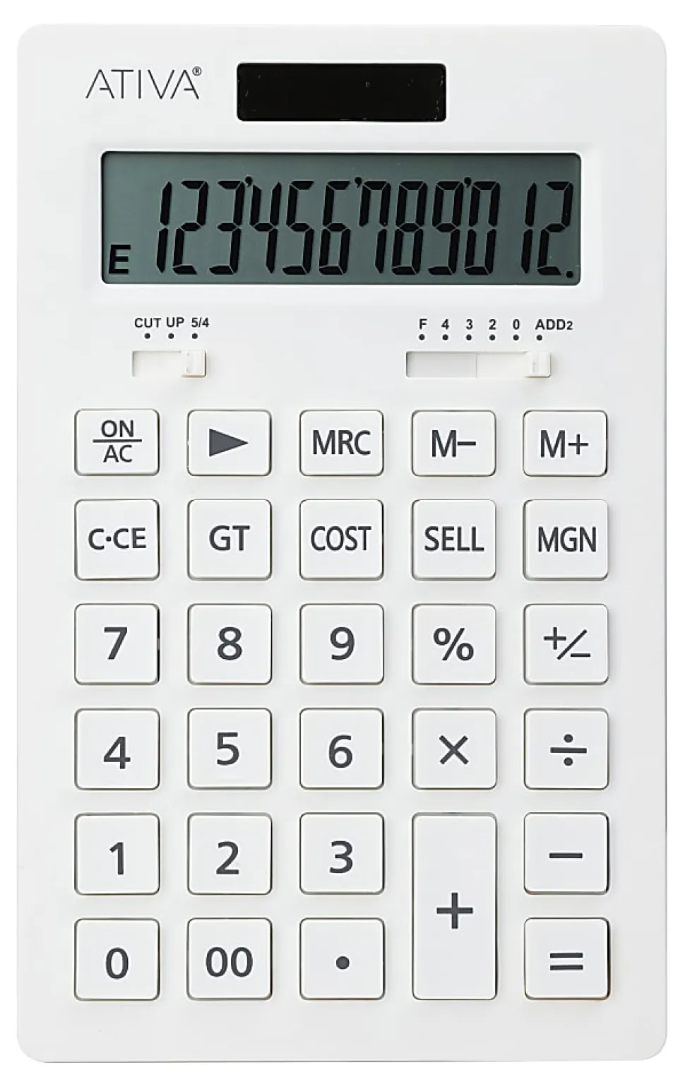Ativa® 12-Digit Desktop Calculator With Cost And Margin, White