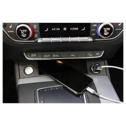 Ativa® Dual USB Port Vehicle Charger, Black, 45863