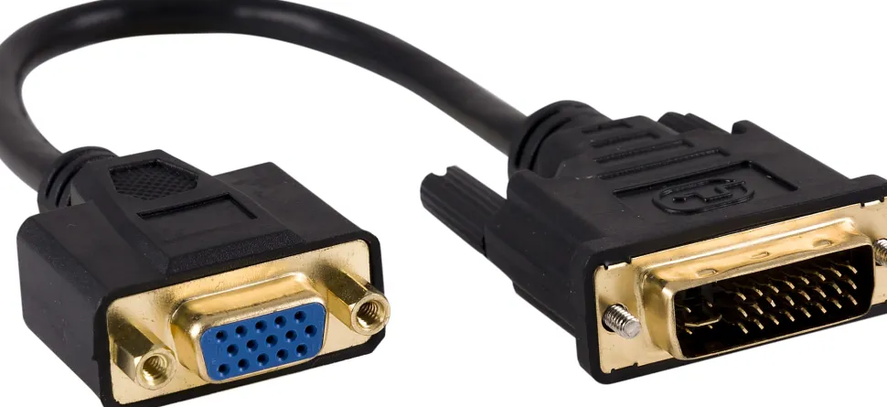 Ativa® DVI to VGA Pigtail Adapter, DVI-I Male to VGA Female, Video Only, Black
