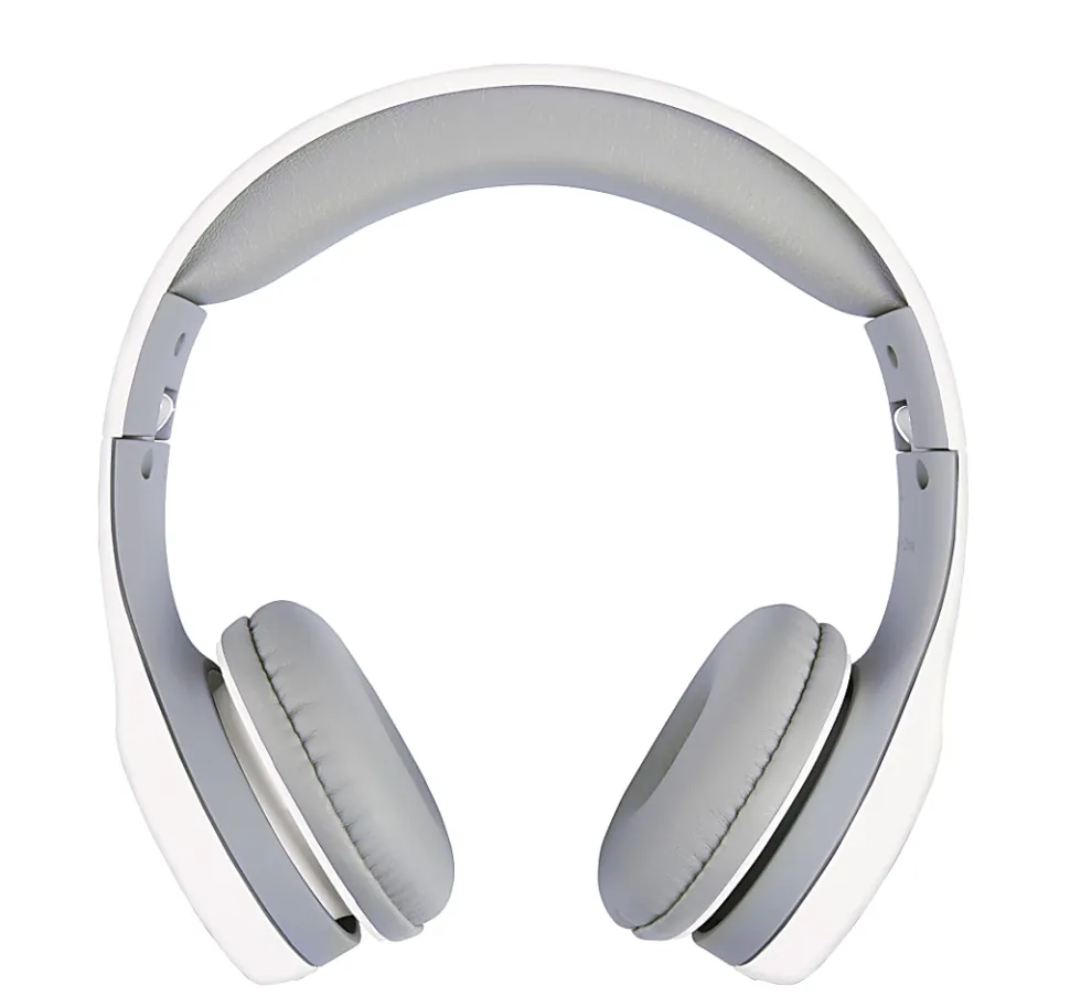 Ativa™ Kids' On-Ear Wired Headphones With On-Cord Microphone, White/Gray