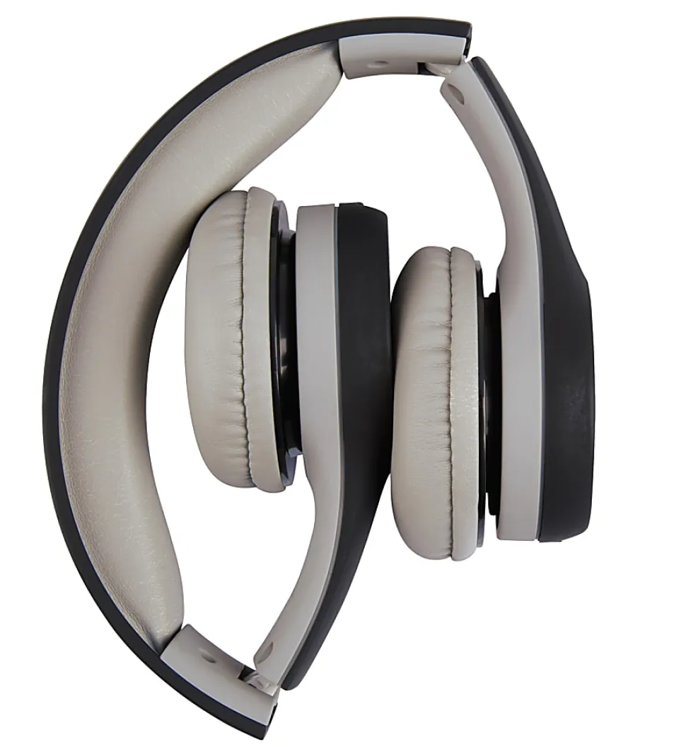Ativa™ Kids' On-Ear Wired Headphones With On-Cord Microphone, Black/Gray