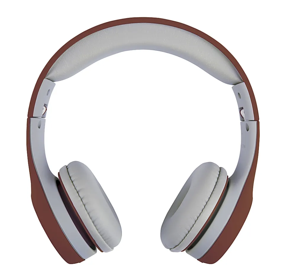 Ativa™ Kids' On-Ear Wired Headphones With On-Cord Microphone, Red/Gray