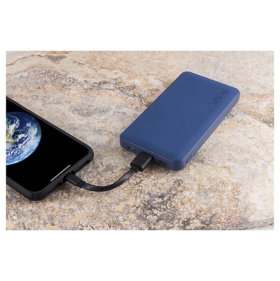 Ativa® 10,000mAh Battery Pack For USB Devices, Navy, 47239