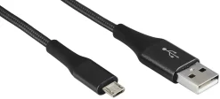 Ativa® Micro USB To USB 2.0 Type-A Cable, 6', Black, 45379