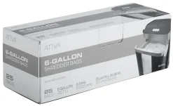 Ativa™ 0.9-mil Shredder Bags, 6 Gallons, Clear, Box Of 25 Bags