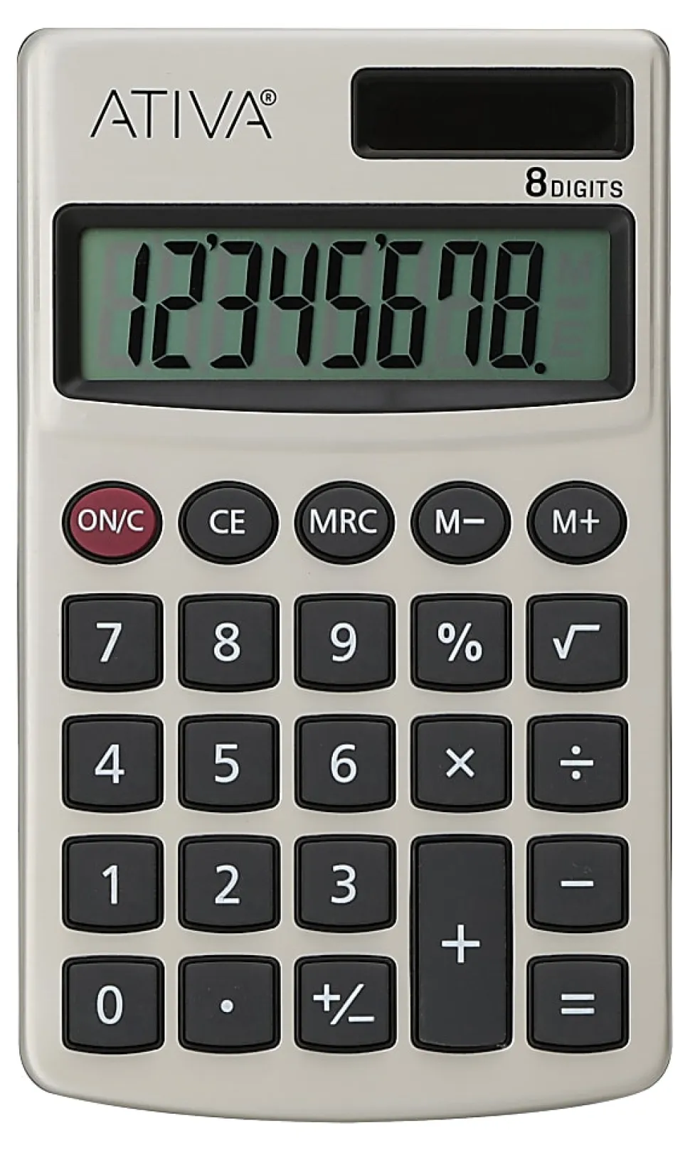 Ativa® Mini 8-Digit Calculator, Golden