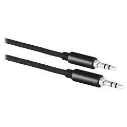 Ativa® 3.5 mm Braided Auxiliary Cable, 6', Black, 46922