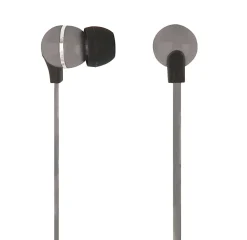 Ativa™ Plastic Earbud Headphones with Flat Cable, Gray