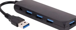 Ativa® 4-Port USB 3.0 Charging Hub, Black, 41513