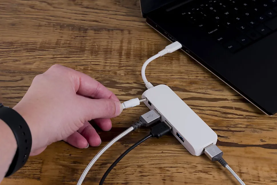 Ativa® 4-Port USB-C 3.0 Hub, White, 41508