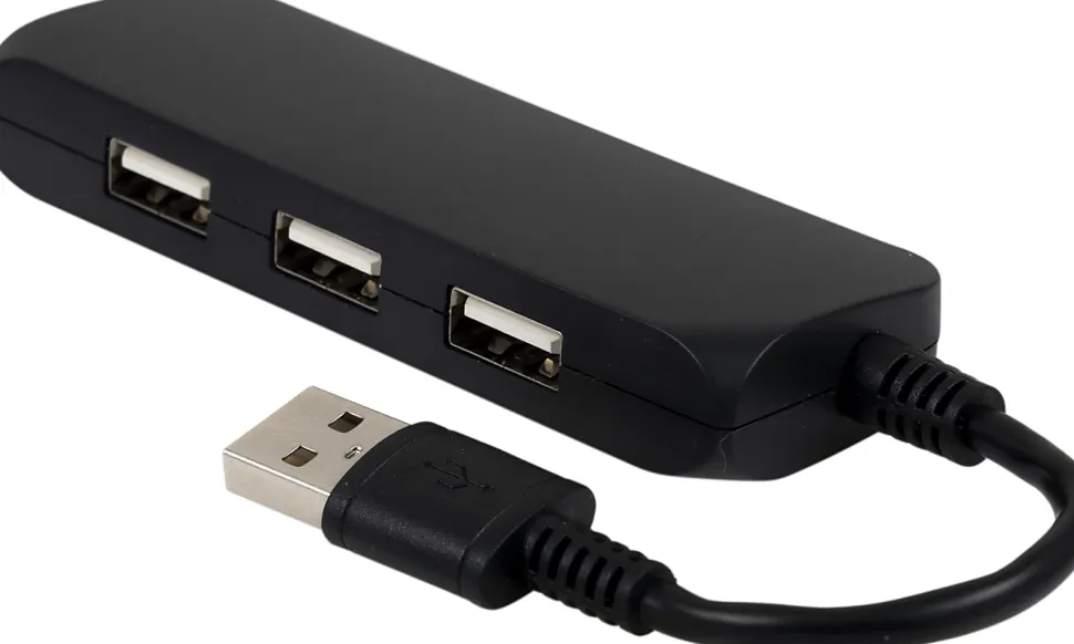 Ativa® 4-Port USB 2.0 Hub, Black, 41512