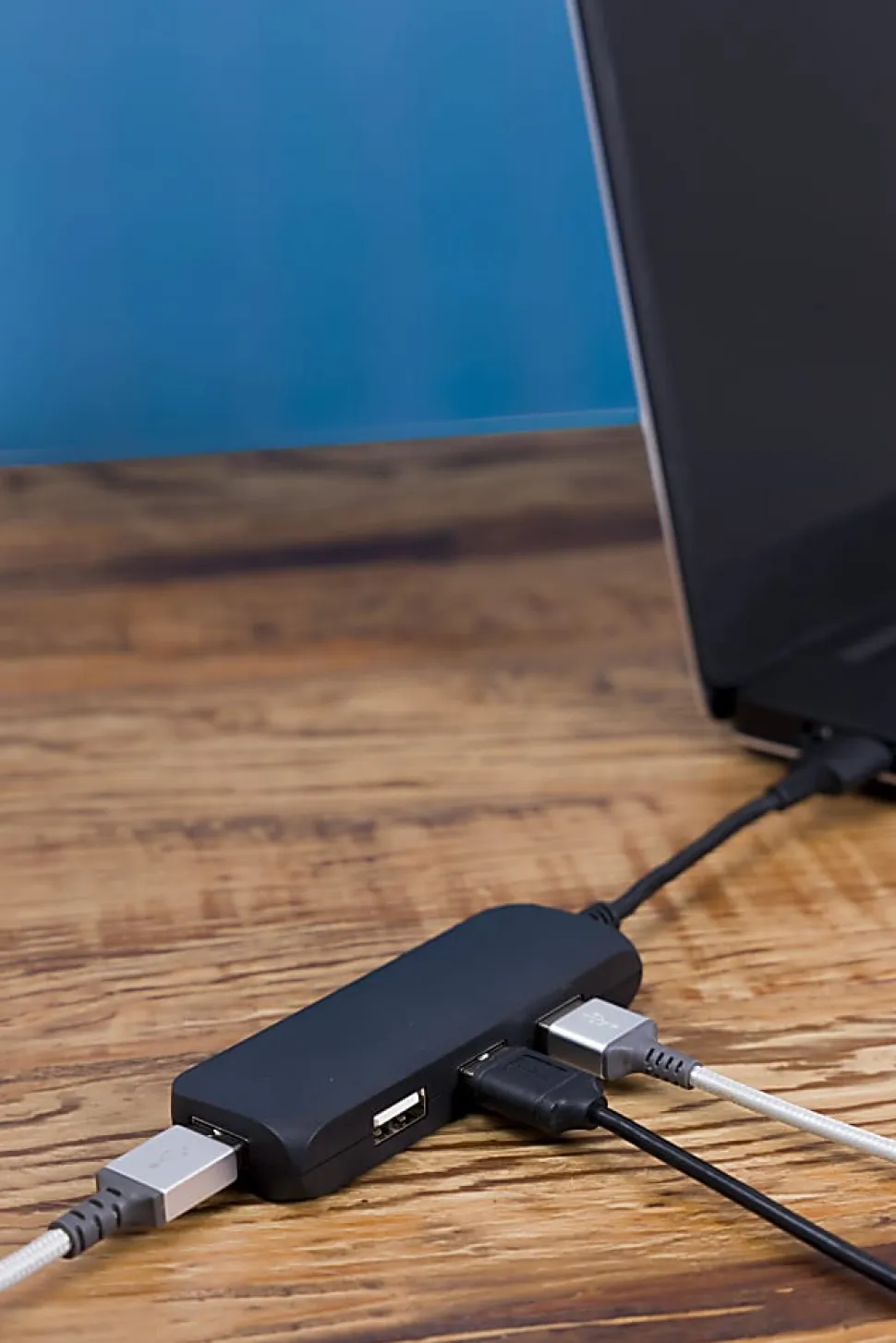 Ativa® 4-Port USB 2.0 Hub, Black, 41512