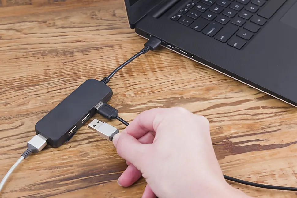 Ativa® 4-Port USB 2.0 Hub, Black, 41512