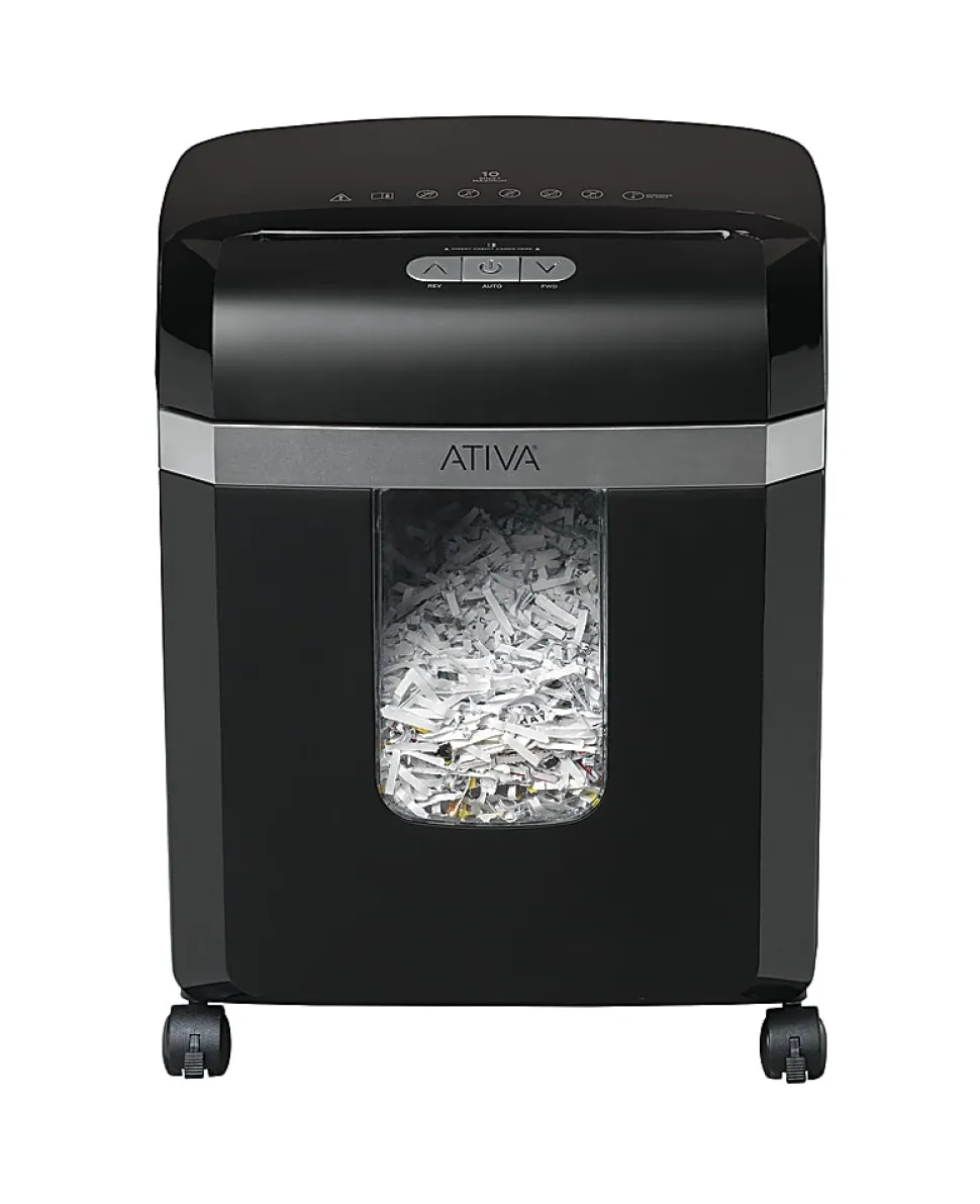 Ativa® 10-Sheet Cross-Cut Shredder, C187-H