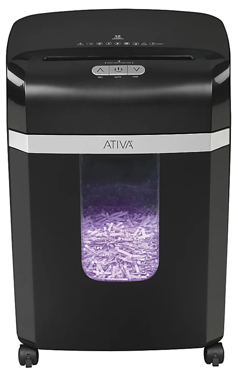 Ativa® 12-Sheet Cross-Cut Shredder, A12CC19