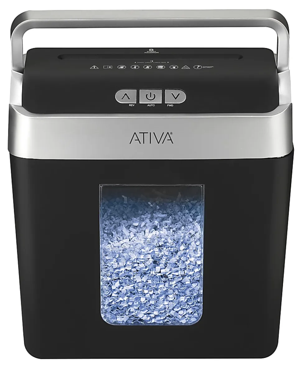 Ativa® 8-Sheet Micro-Cut Lift-Off Shredder With Handle, OMM83B