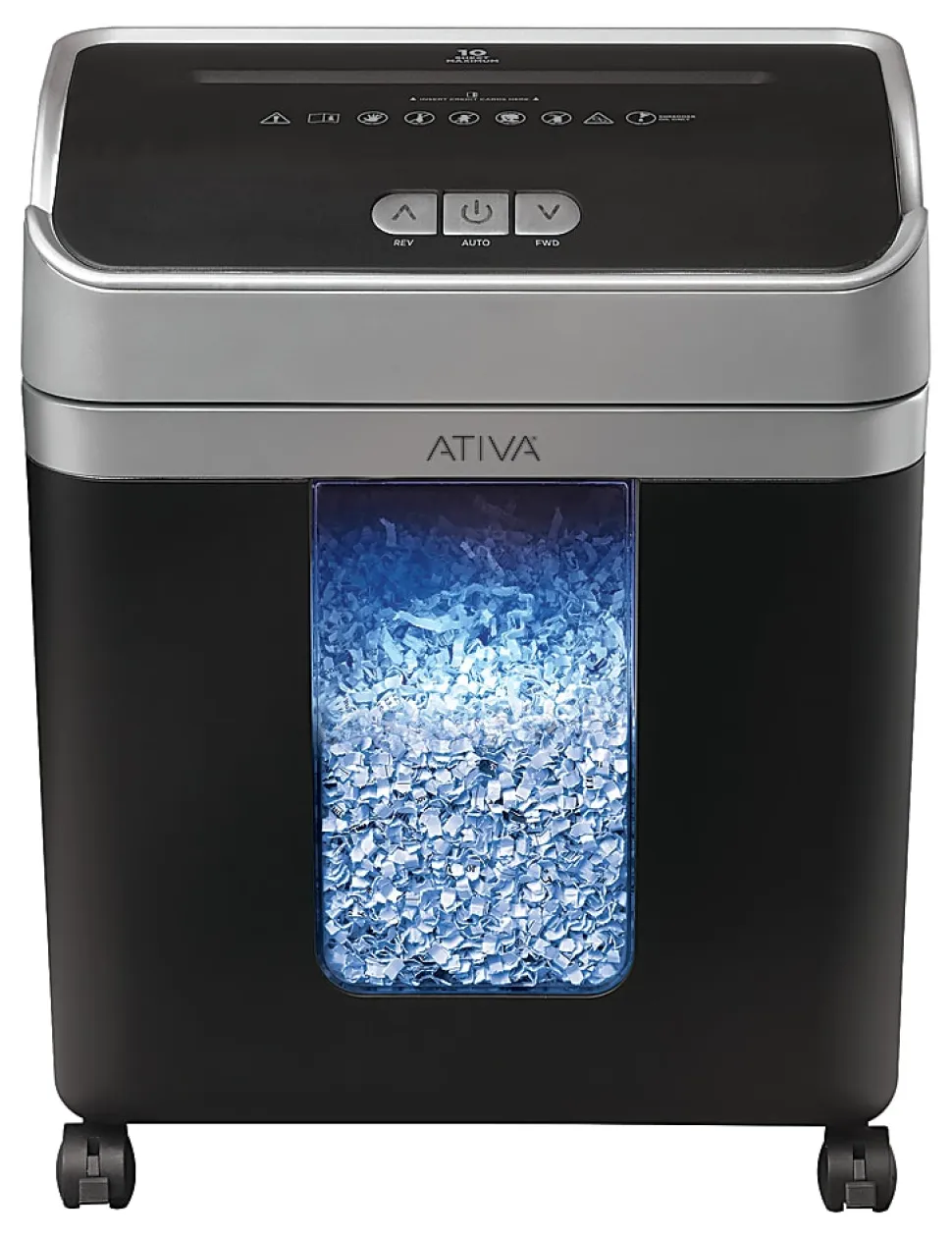Ativa® 10-Sheet Micro-Cut Shredder, OMM103P