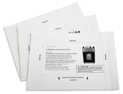Ativa™ Shredder Lubricant Sheets, Pack Of 100 Sheets