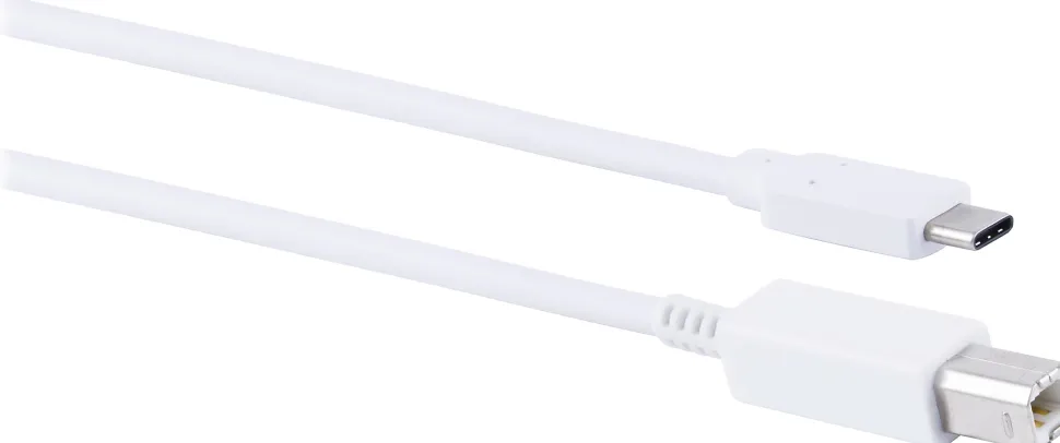 Ativa® USB-C-to-USB-B Cable, 6.5', White, 32462