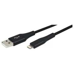 Ativa® USB To Lightning Cable, 6", Black, 45841