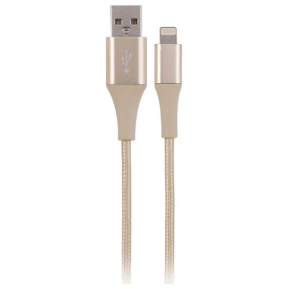 Ativa® USB To Lightning Cable, 6', Gold, 47237
