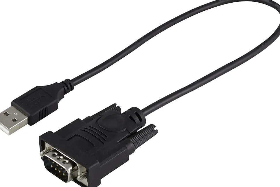 Ativa® USB 2.0 to Serial Adapter, 1’, RS-232 DB9, Black, 26847
