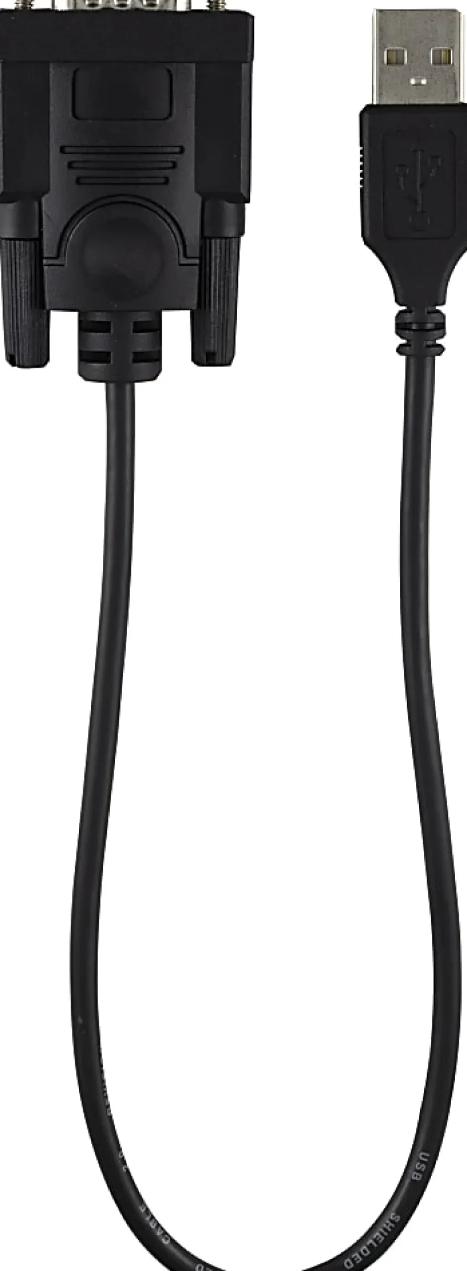 Ativa® USB 2.0 to Serial Adapter, 1’, RS-232 DB9, Black, 26847